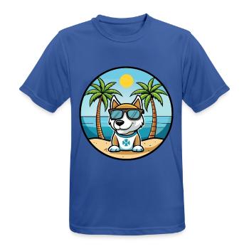 Argentino Chien Race Dessin Animé Lunettes De Soleil Plage - T-shirt respirant Homme - bleu royal - Devant - AI Model Male 185 dark (185cm)