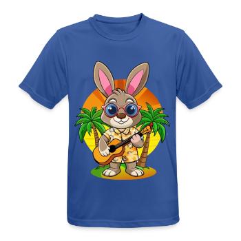 Lustige Kaninchen Sommer Strand Sonnenbrille Hawaiianisch - Männer T-Shirt atmungsaktiv - Royalblau - Vorne - AI Model Male 185 dark (185cm)