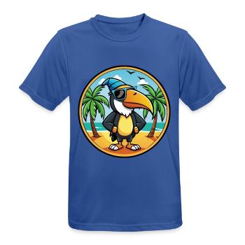 Tukan Lustige Cartoon Sommer Strand Sonnenbrille Cool - Männer T-Shirt atmungsaktiv - Royalblau - Vorne - AI Model Male 185 dark (185cm)