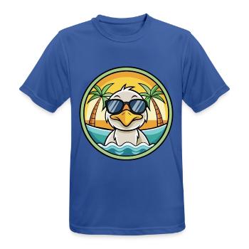 Ente Lustige Cartoon Sommer Strand Sonnenbrille Aufkleber - Männer T-Shirt atmungsaktiv - Royalblau - Vorne - AI Model Male 185 dark (185cm)