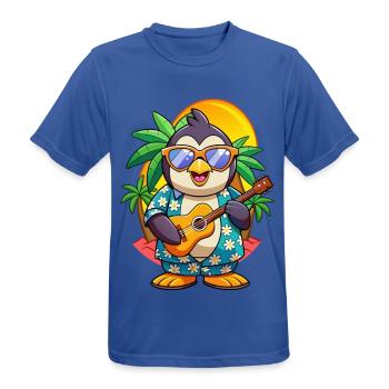 Lustige Pinguin Sommer Strand Sonnenbrille Hawaiianisch - Männer T-Shirt atmungsaktiv - Royalblau - Vorne - AI Model Male 185 dark (185cm)