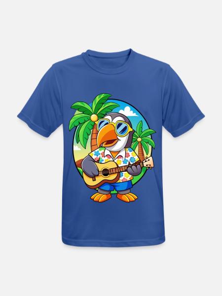 Sjove Toucan Tegneserie Summer Beach Solbriller - Herre T-shirt svedtransporterende - royalblå
