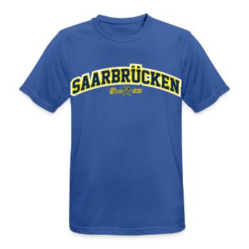 Saarbrücken - Männer T-Shirt atmungsaktiv - Royalblau - Vorne - AI Model Male 185 dark (185cm)