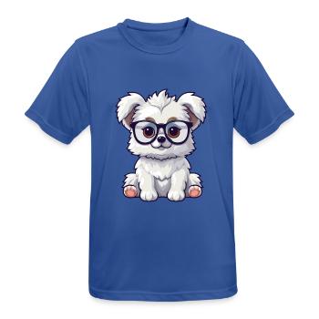 Miniatur Schnazuer Hunderasse Aquarell Cartoon K - Männer T-Shirt atmungsaktiv - Royalblau - Vorne - AI Model Male 185 dark (185cm)