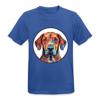 Plott Hund Hund Rasse Aquarell Illustration - Männer T-Shirt atmungsaktiv - Royalblau - Vorne - AI Model Male 185 dark (185cm)