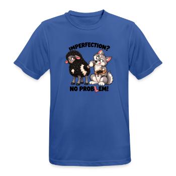 Schaf und Wolf – Unvollkommenheit? Kein Problem! - Männer T-Shirt atmungsaktiv - Royalblau - Vorne - AI Model Male 185 dark (185cm)