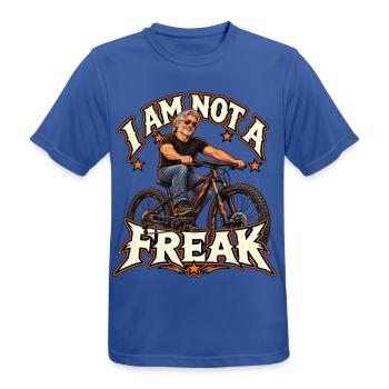 I Am Not a Freak – Bike Rebel - Männer T-Shirt atmungsaktiv - Royalblau - Vorne - AI Model Male 185 dark (185cm)
