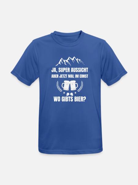 Super Aussicht, wo gibts Bier? - Männer T-Shirt atmungsaktiv - Royalblau
