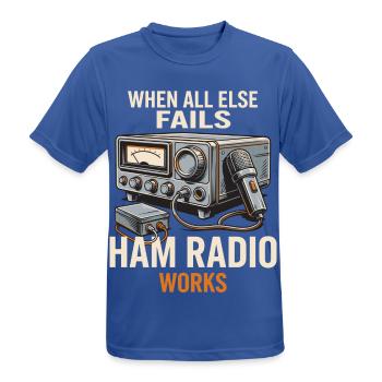 Ham Radio Works: Wenn Alles Scheitert - Männer T-Shirt atmungsaktiv - Royalblau - Vorne - AI Model Male 185 dark (185cm)