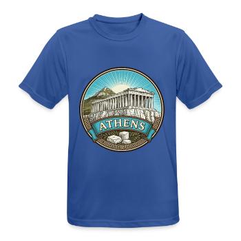 Athen Griechenland Reiseabzeichen Parthenon Souvenir - Männer T-Shirt atmungsaktiv - Royalblau - Vorne - AI Model Male 185 dark (185cm)