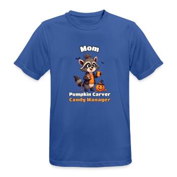 Mom: Pumpkin Carver, Candy Manager - Männer T-Shirt atmungsaktiv - Royalblau - Vorne - AI Model Male 185 dark (185cm)