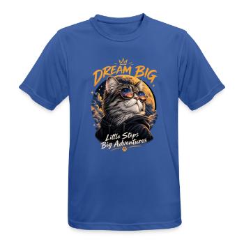 Traum-Großkatze: Kleine Schritte - Männer T-Shirt atmungsaktiv - Royalblau - Vorne - AI Model Male 185 dark (185cm)