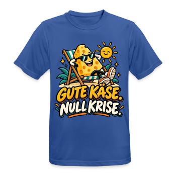 Käse am Strand: Sonnenspaß Spruch - Männer T-Shirt atmungsaktiv - Royalblau - Vorne - AI Model Male 185 dark (185cm)