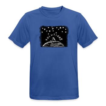 Solutions – Dreamy Girl on Earth Under the Stars - Männer T-Shirt atmungsaktiv - Royalblau - Vorne - AI Model Male 185 dark (185cm)