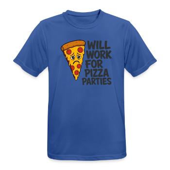 Pizza Party Typografie Nurse Pflege Sarkasmus RN - Männer T-Shirt atmungsaktiv - Royalblau - Vorne - AI Model Male 185 dark (185cm)
