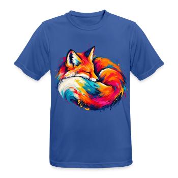 Chromatischer Schlaffuchs - Männer T-Shirt atmungsaktiv - Royalblau - Vorne - AI Model Male 185 dark (185cm)