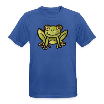 Aquarell Frosch-Anhänger - Männer T-Shirt atmungsaktiv - Royalblau - Vorne - AI Model Male 185 dark (185cm)
