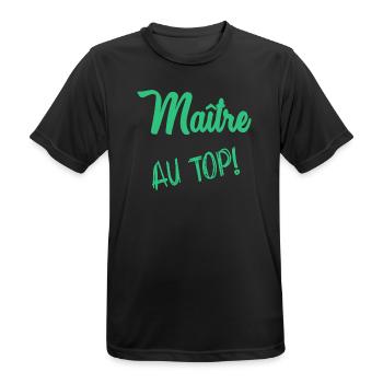 MASTER - Men's Breathable T-Shirt - black - Front - AI Model Male 178 light (178cm)