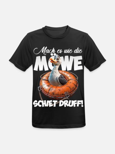 Freche Möwe #lovely toons - Männer T-Shirt atmungsaktiv - Schwarz