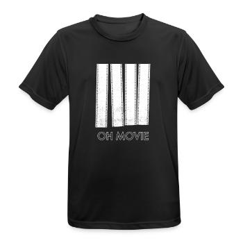 OH FILM! - Männer T-Shirt atmungsaktiv - Schwarz - Vorne - AI Model Male 178 light (178cm)