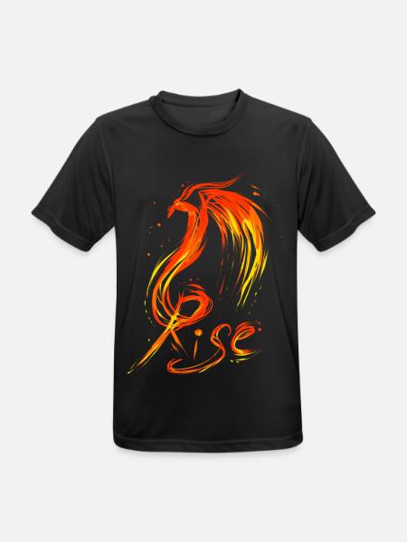 Feuervogel Rise Aufstieg - Männer T-Shirt atmungsaktiv - Schwarz