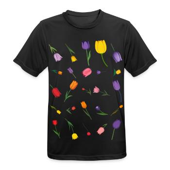 Source - T-shirt respirant Homme - noir - Devant - AI Model Male 178 light (178cm)