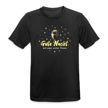 Gute Nacht Shirt Schlafshirt Sternenhimmel - Männer T-Shirt atmungsaktiv - Schwarz - Vorne - AI Model Male 178 light (178cm)