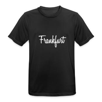 Frankfurt - Männer T-Shirt atmungsaktiv - Schwarz - Vorne - AI Model Male 178 light (178cm)