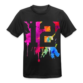 12 YEARS 12TH BIRTHDAY - Men's Breathable T-Shirt - black - Front - AI Model Male 178 light (178cm)