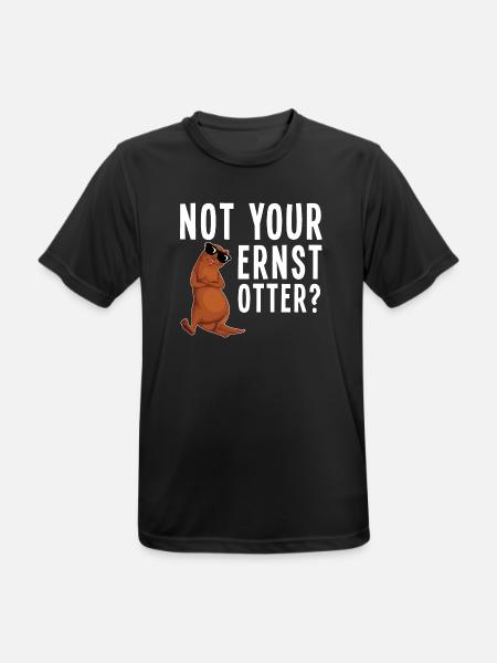 Lustiger Otter - Nicht dein ernst Otter/Oder? - Männer T-Shirt atmungsaktiv - Schwarz