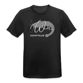 Welsdompteur Welsflüsterer Welsangler - Männer T-Shirt atmungsaktiv - Schwarz - Vorne - AI Model Male 178 light (178cm)