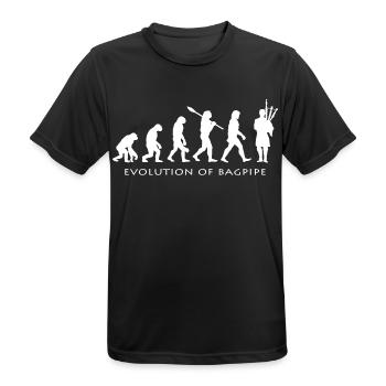 Dudelsack - Männer T-Shirt atmungsaktiv - Schwarz - Vorne - AI Model Male 178 light (178cm)