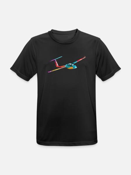 Kühner Segelflieger Thermikflug - Männer T-Shirt atmungsaktiv - Schwarz