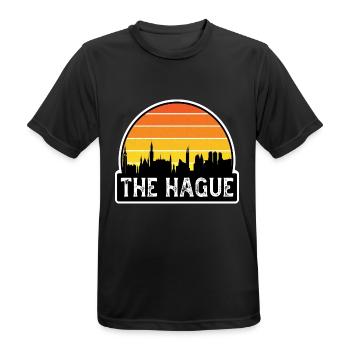 Den Haag Niederlande Flagge Skyline Reisesouvenir - Männer T-Shirt atmungsaktiv - Schwarz - Vorne - AI Model Male 178 light (178cm)