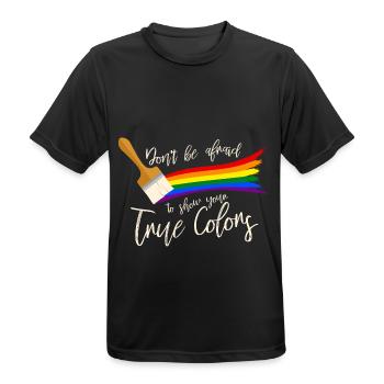 Gay Pride - Men's Breathable T-Shirt - black - Front - AI Model Male 178 light (178cm)