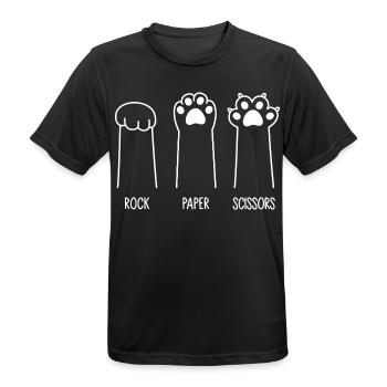 Rock Paper Scissors - Men's Breathable T-Shirt - black - Front - AI Model Male 178 light (178cm)