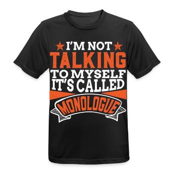 Schauspieler Monologe Darsteller - Männer T-Shirt atmungsaktiv - Schwarz - Vorne - AI Model Male 178 light (178cm)