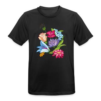 Spring Flowers - Men's Breathable T-Shirt - black - Front - AI Model Male 178 light (178cm)