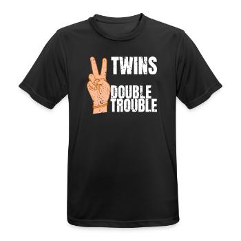 Twins - Men's Breathable T-Shirt - black - Front - AI Model Male 178 light (178cm)