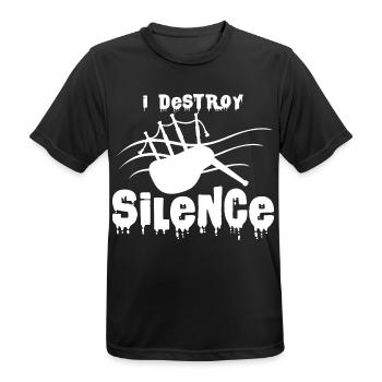 Dudelsack - Männer T-Shirt atmungsaktiv - Schwarz - Vorne - AI Model Male 178 light (178cm)