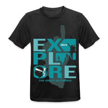 Wandern GR20 Korsika GR 20 gr20 Wanderer - Männer T-Shirt atmungsaktiv - Schwarz - Vorne - AI Model Male 178 light (178cm)