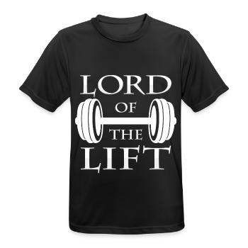 Hantel - Männer T-Shirt atmungsaktiv - Schwarz - Vorne - AI Model Male 178 light (178cm)