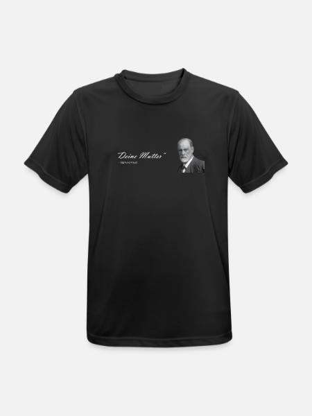 " Deine Mutter " Sigmund Freud - Männer T-Shirt atmungsaktiv - Schwarz