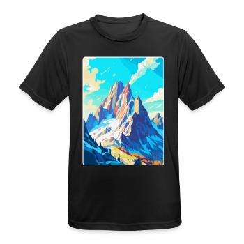 Dachstein Österreich Vintage Reiseplakat Souvenir - Männer T-Shirt atmungsaktiv - Schwarz - Vorne - AI Model Male 178 light (178cm)