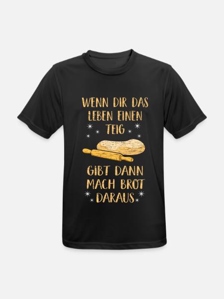 Bäckerei Bäcker Brotteig Teig Brot Backen - Männer T-Shirt atmungsaktiv - Schwarz