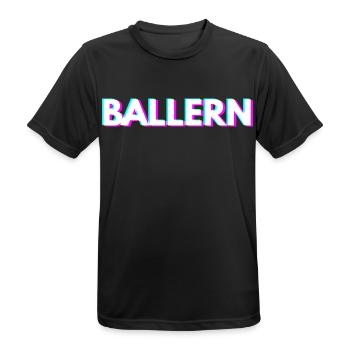 Ballern Techno Rave Raver - Männer T-Shirt atmungsaktiv - Schwarz - Vorne - AI Model Male 178 light (178cm)