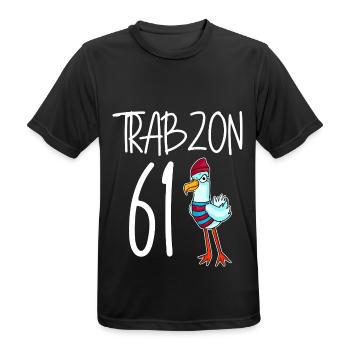 Trabzon 61 Türkei Stadt - Männer T-Shirt atmungsaktiv - Schwarz - Vorne - AI Model Male 178 light (178cm)