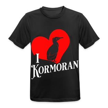Geheimnisvoller Kormoran Meeresvogel - Männer T-Shirt atmungsaktiv - Schwarz - Vorne - AI Model Male 178 light (178cm)