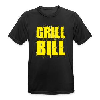 Lustiges Grill Bill BBQ Spruch Geschenk Shirt - Männer T-Shirt atmungsaktiv - Schwarz - Vorne - AI Model Male 178 light (178cm)