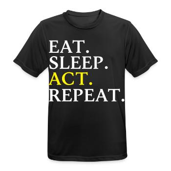 Schauspielen Darsteller Schauspieler - Männer T-Shirt atmungsaktiv - Schwarz - Vorne - AI Model Male 178 light (178cm)